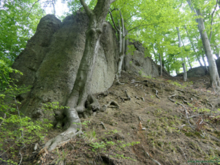 Na szlaku na Trójgarb - formacje skalne
