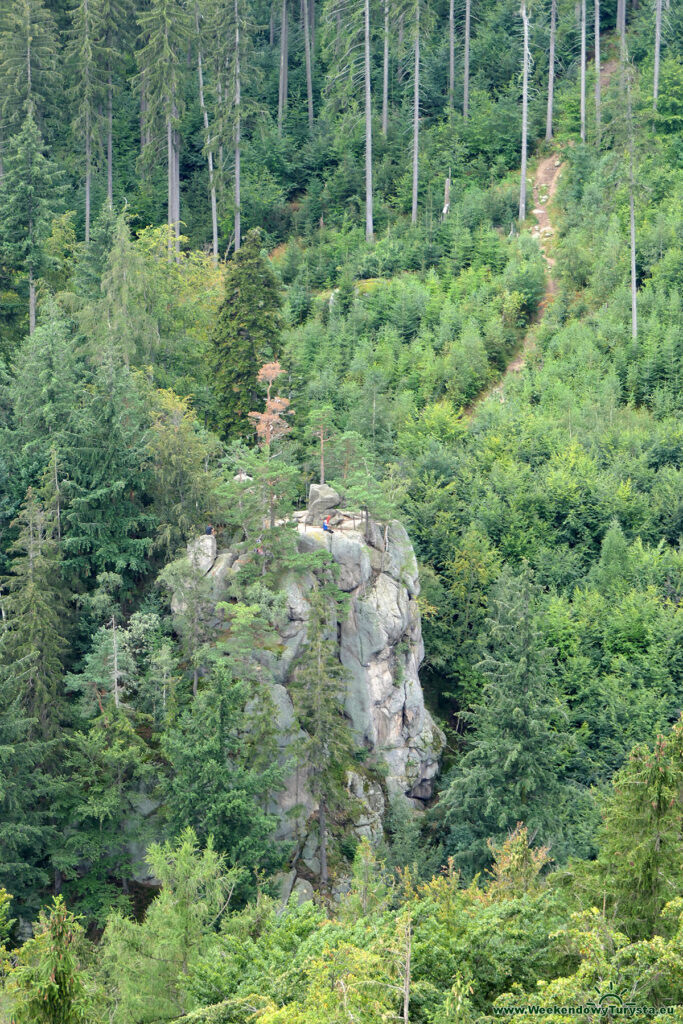 Sokolik Duży - widok ze szczytu - Husyckie Skały