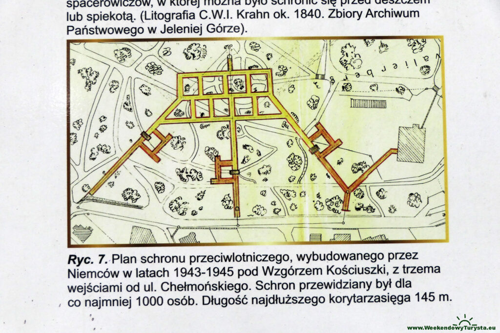 Wzgórze Kościuszki Park Miejski - plan schronu