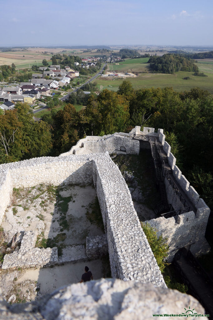 Zamek Pilcza w Smoleniu - widok z wieży zamkowej