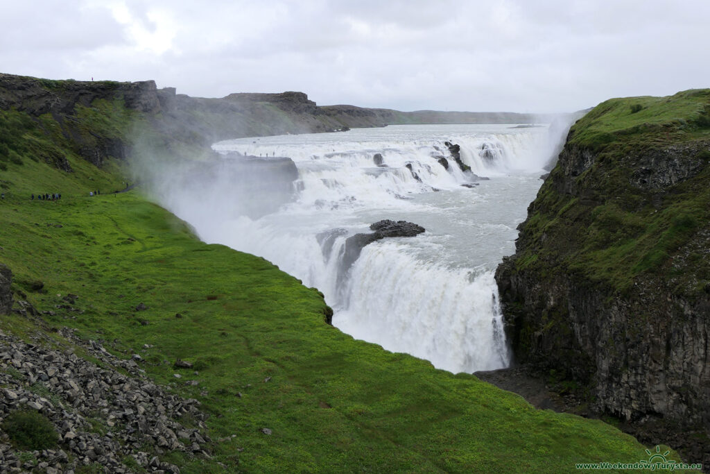 Wodospady na Islandii - Gullfoss