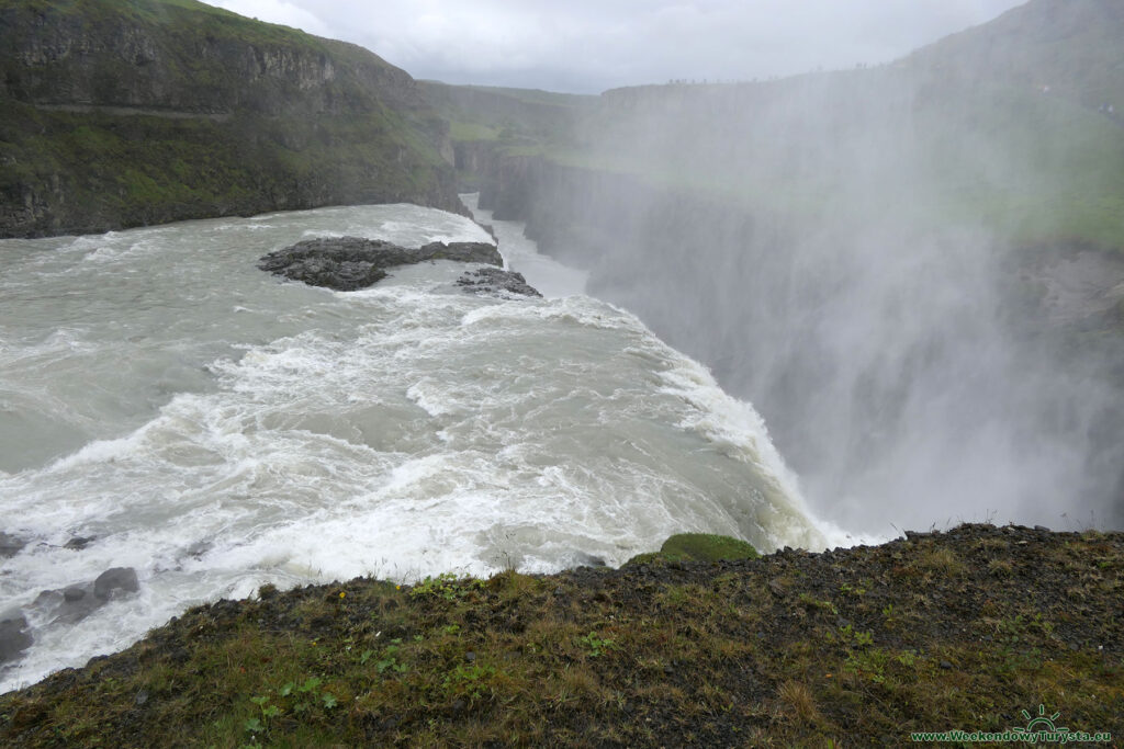Wodospad Gullfoss na Islandii
