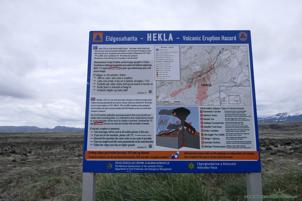 Widoki na Islandii - wulkan Hekla