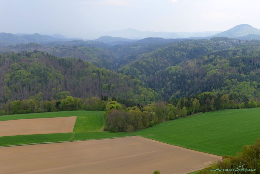 Widok na Czeską Szwajcarię w okolicy Hrenska i Wąwozu Edmunda
