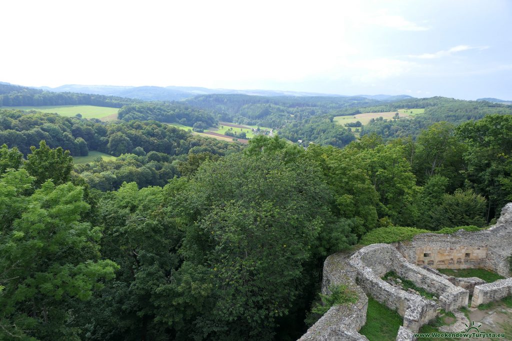 Ruiny Zamku Wleń - widok z wieży zamkowej