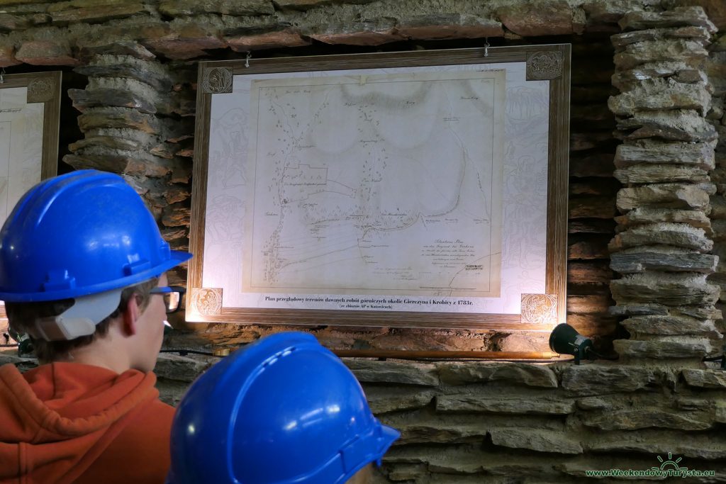 Geopark kopalnia święty Jan - sala ekspozycyjna przed wejściem do sztolni