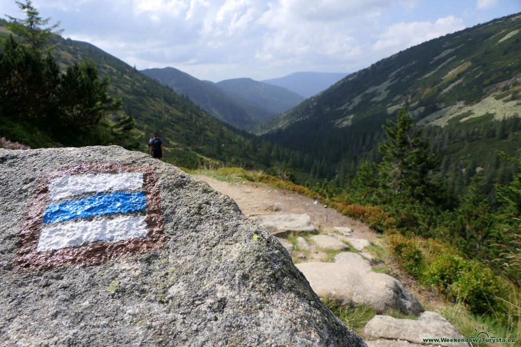 Niebieski szlak z Kozich Grzbietów - dolina Białej Łaby