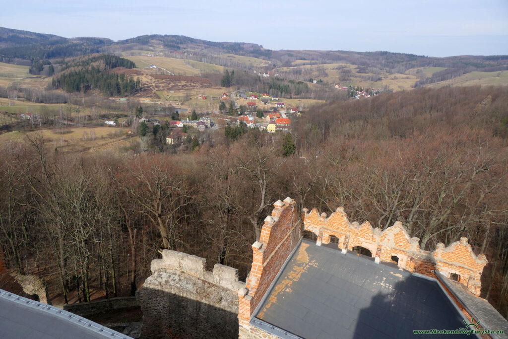 Zamek Grodno - widok z wieży zamkowej