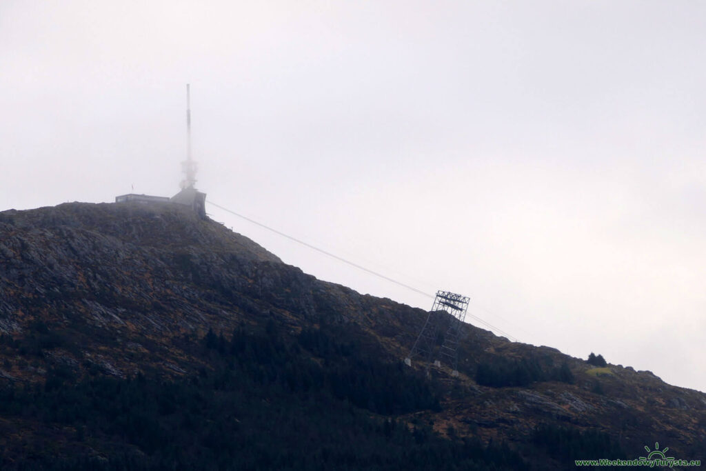 Góra Urliken widziana z portu w Bergen