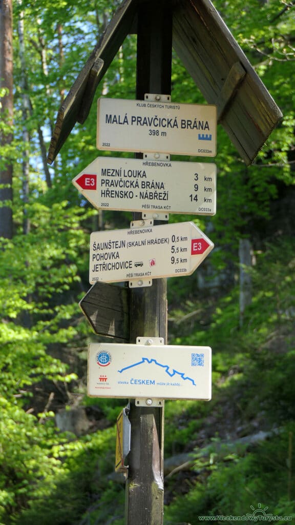 Mała Pravcicka Brama - szlak na atrakcję