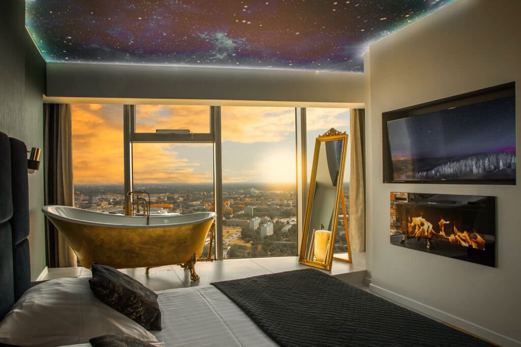 Wanna z widokiem na Wrocław - Apartamenty w Sky Tower